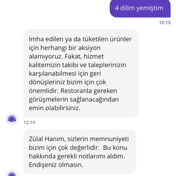 Sbarro Siparişimde Zeytin Çekirdeği Ve Yanlış Malzeme Sorunu