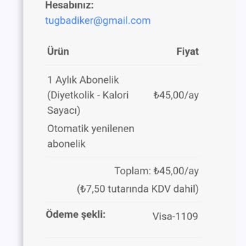 Diyetkolik'ten Habersiz Abonelik Kesintisi