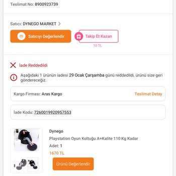 Kusurlu Oyun Koltuğu Ve İade Sorunu