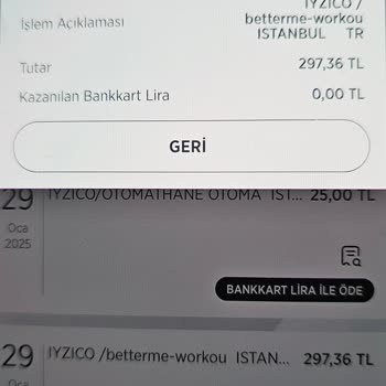 Betterme Workout'tan İzinsiz Para Çekimi
