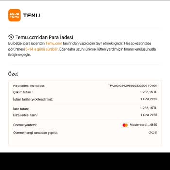 Para İadesi Çelişkisi Ve Banka İşlemi Sorunu