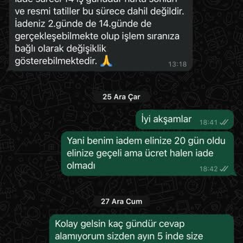 İade Sürecinde Yaşanan Sorunlar