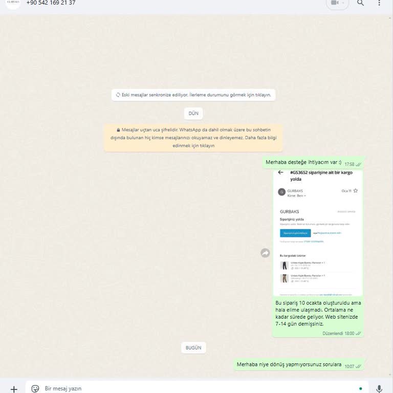 Teslimat Sürecinde İletişim Eksikliği Ve Gecikme