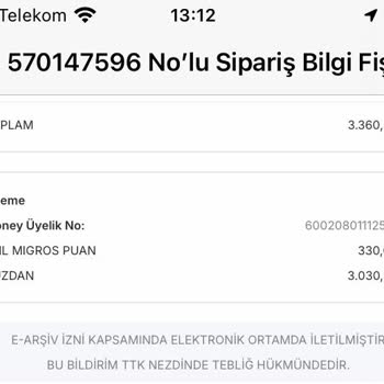 Migros Kampanya Kazançlarının Yüklenmemesi