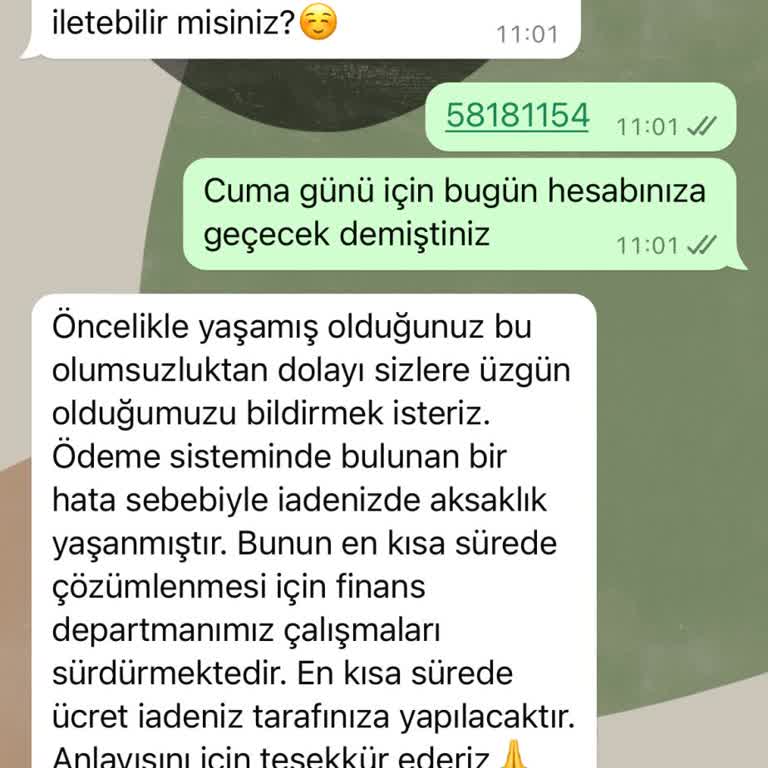Pegia Bot İadesinde Ödeme Gecikmesi
