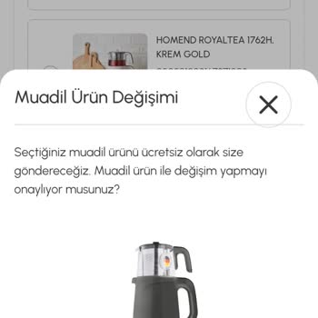 Homend Royaltea 1721h Çaycı Şikayeti