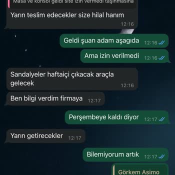 Teslim Edilmeyen Mobilyalar Ve Saygısız Hizmet