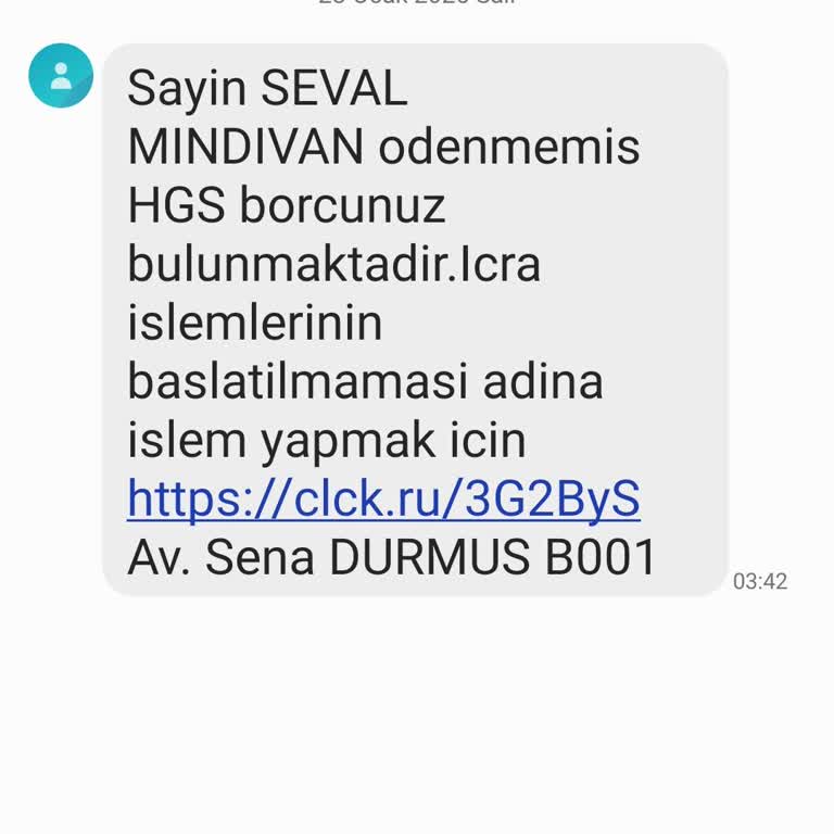 Hatalı HGS Borç Bildirimi