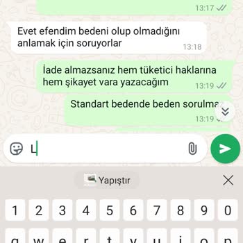 Saklı Butik'ten Alınan Ürün İade Sorunu