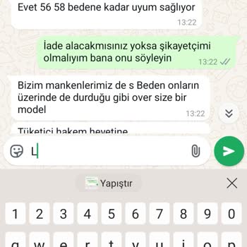 Saklı Butik'ten Alınan Ürün İade Sorunu