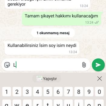 Saklı Butik'ten Alınan Ürün İade Sorunu