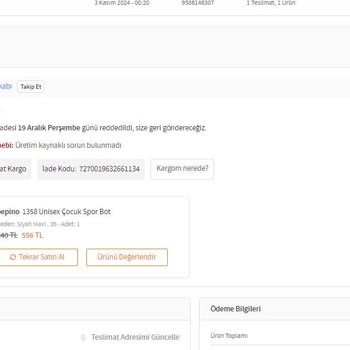 Trendyol'da Su Geçiren Bot Ve İade Sorunu