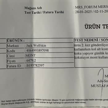 Boyner'den Alınan Montun Kötü Koku Sorunu