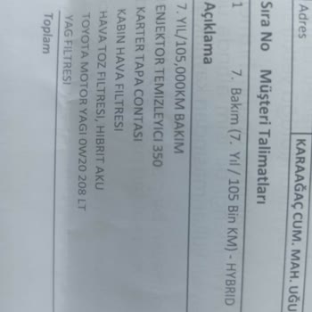 Toyota'nın Servis Ücretlerindeki Şaşırtıcı Farklar Güvenimi Sarstı