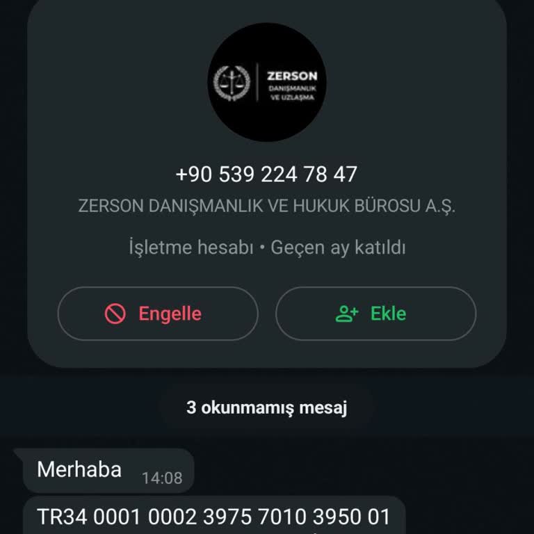 Bilinmeyen Numaradan Gelen Tehdit Ve Üyelik İptali Talebi