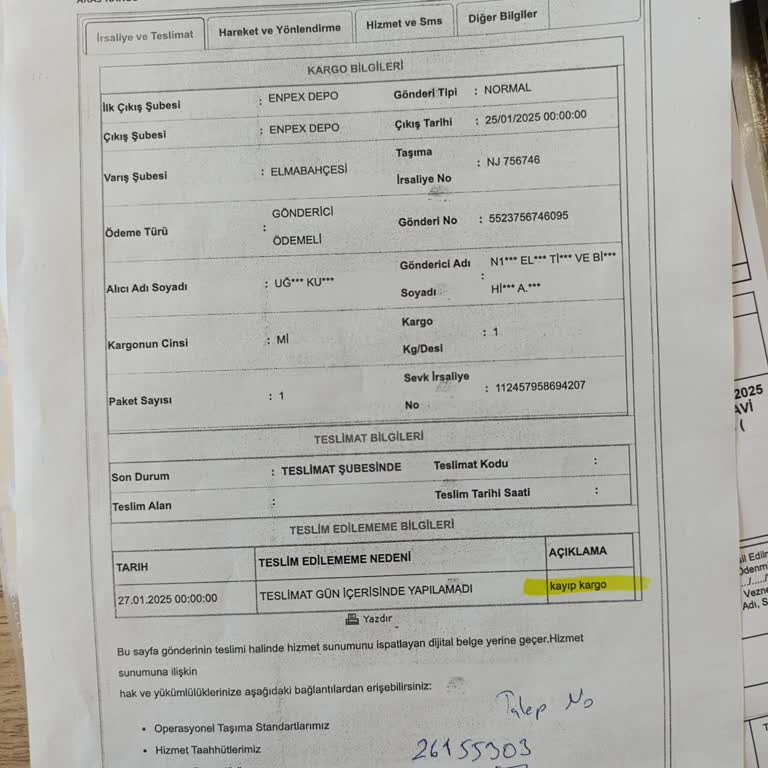 Kayıp Kargo Ve Fiyat Artışı Mağduriyeti