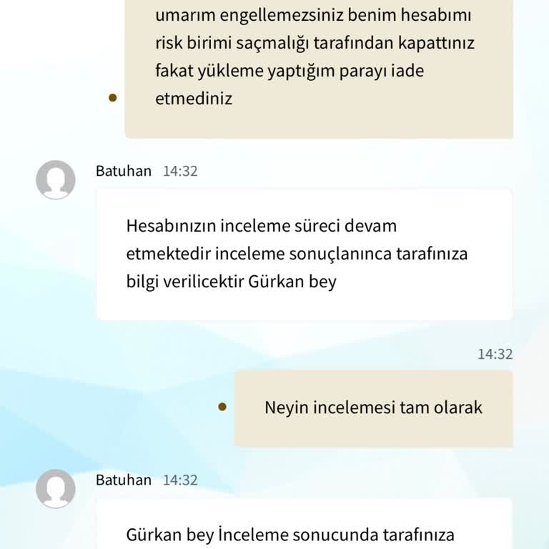 Hesap Kapatma Ve İade Sorunu