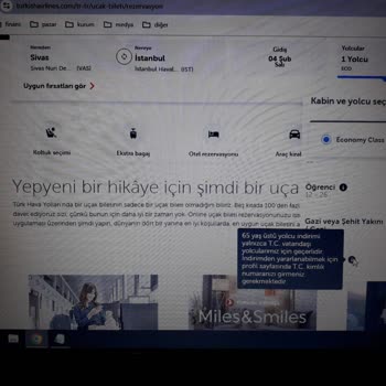 THY Bilet Rezervasyonunda Yanıltıcı İndirim Ve Uçuş Saati Sorunu