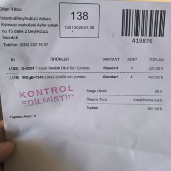 Eksik Ürün Ve İletişim Sorunu