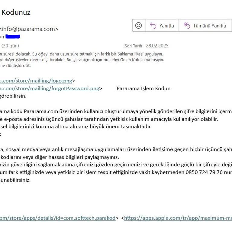 Yetkisiz E-posta Bildirimleri Ve Veri Güvenliği Endişesi