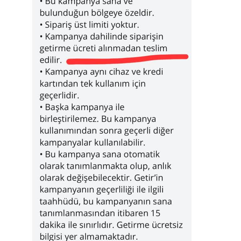 Yanıltıcı Getirme Ücreti Ve Yetersiz Müşteri Hizmetleri