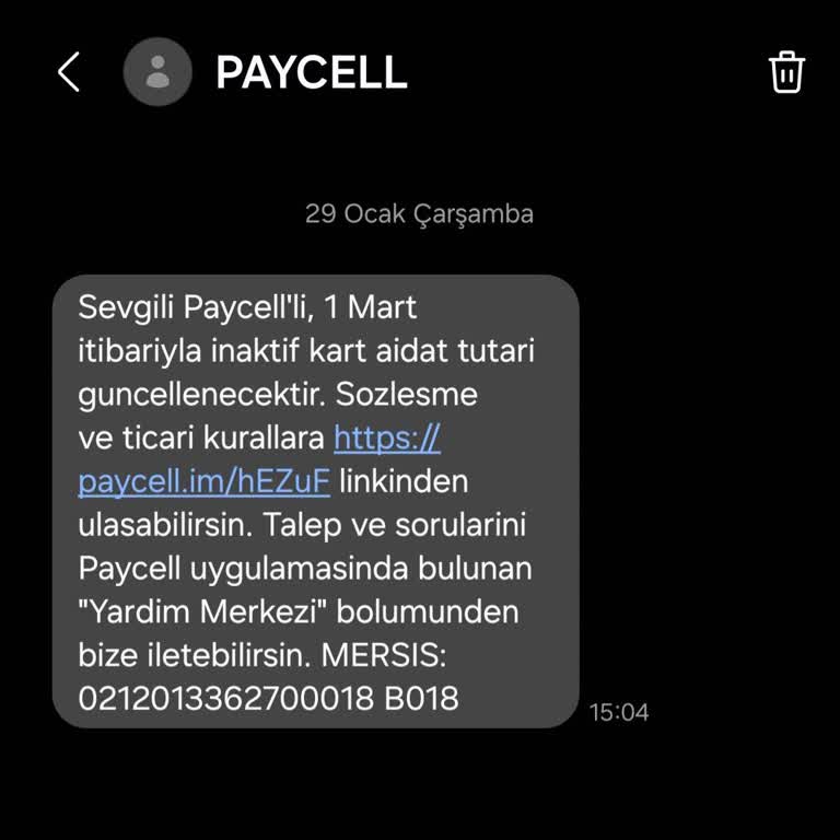 Kullanılmayan Hesap Ve İstenmeyen SMS Sorunu