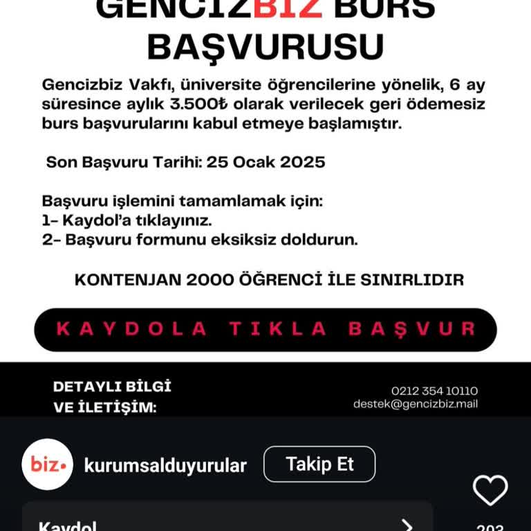 Burs Başvuru Şikayeti