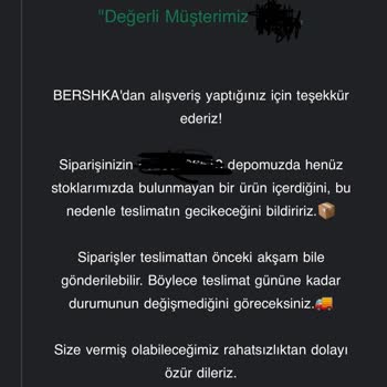 Bershka'da Stok Sorunu Ve Müşteri Hizmetleri İlgisizliği