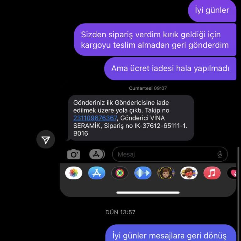 Kırık Ürün Ve İade Sorunu