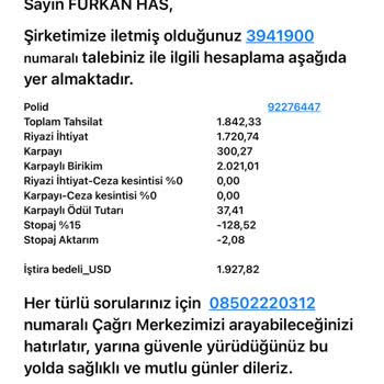 Yanıltıcı Poliçe Bilgileri Ve Eksik Hesaplama Sorunu