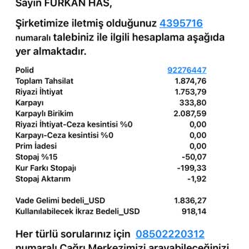 Yanıltıcı Poliçe Bilgileri Ve Eksik Hesaplama Sorunu