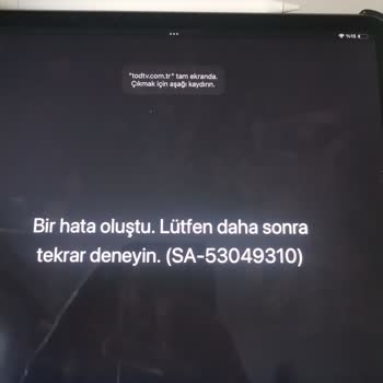 Tablet Üzerinde Canlı Yayın Sorunu