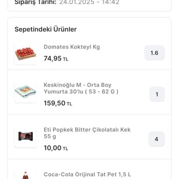 Migros Sanal Market'te İptal Edilen Sipariş Ve Money Kaybı