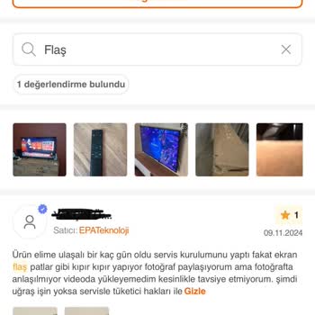 Samsung TV'de Kronik Ekran Problemi Ve Yetersiz Servis Yanıtı