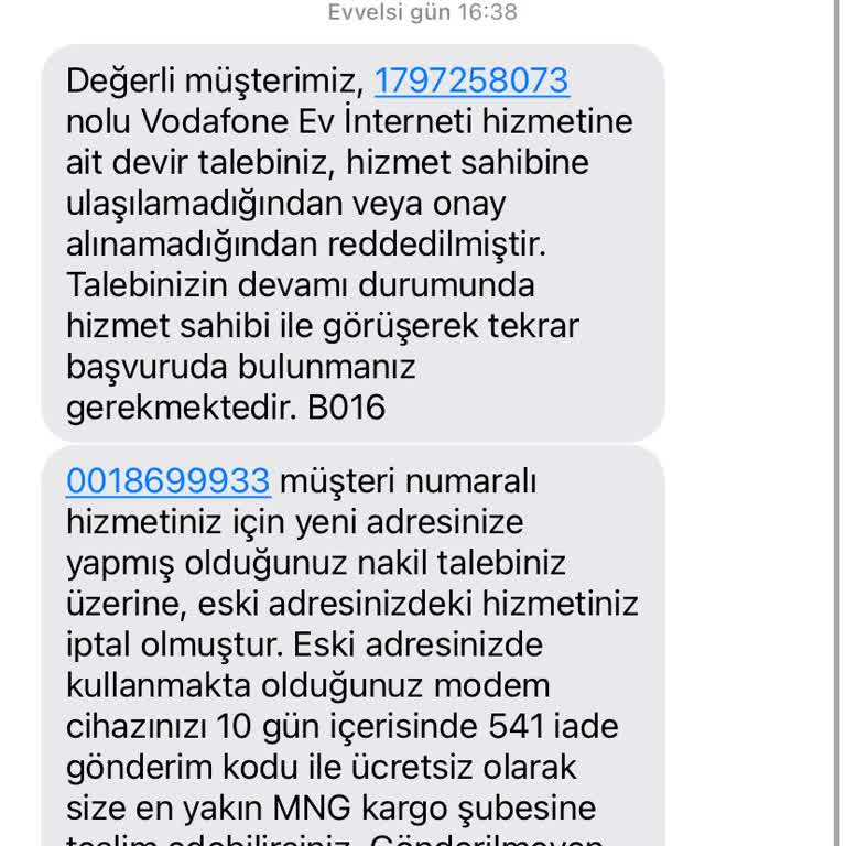 Vodafone Net Abonelik Sorunu Ve Cayma Bedeli Mağduriyeti