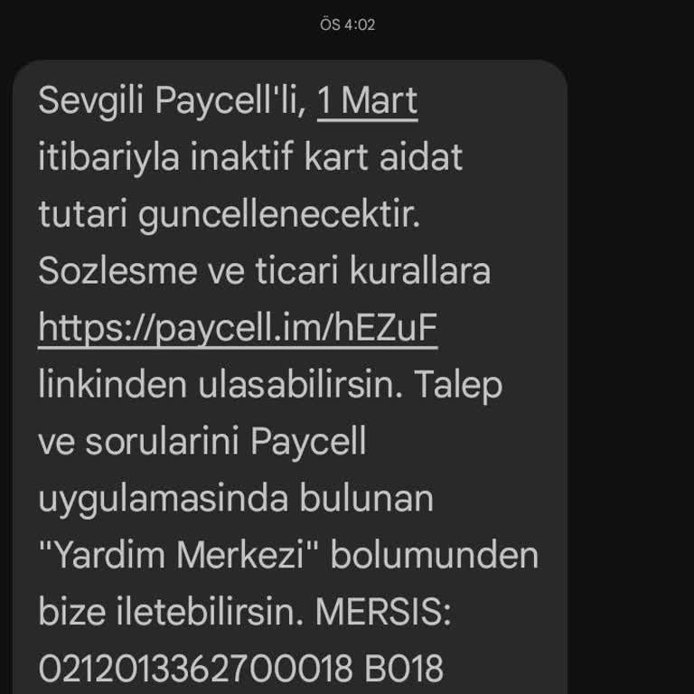 Paycell Üyeliği Ve İptal Süreci Hakkında Sorun