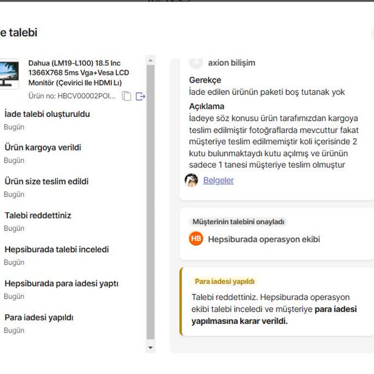 Hepsiburada İşortağım Eksik Ürün Teslimatı Ve İlgisiz Müşteri Hizmetleri!