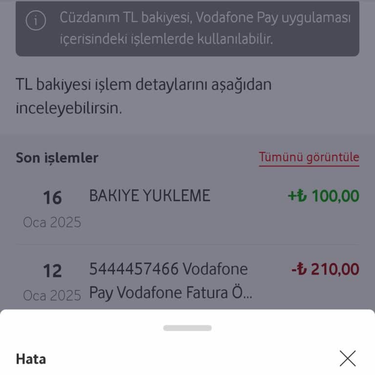 Vodafone Yanımda Premium Üyelik Kodları Kullanılamıyor