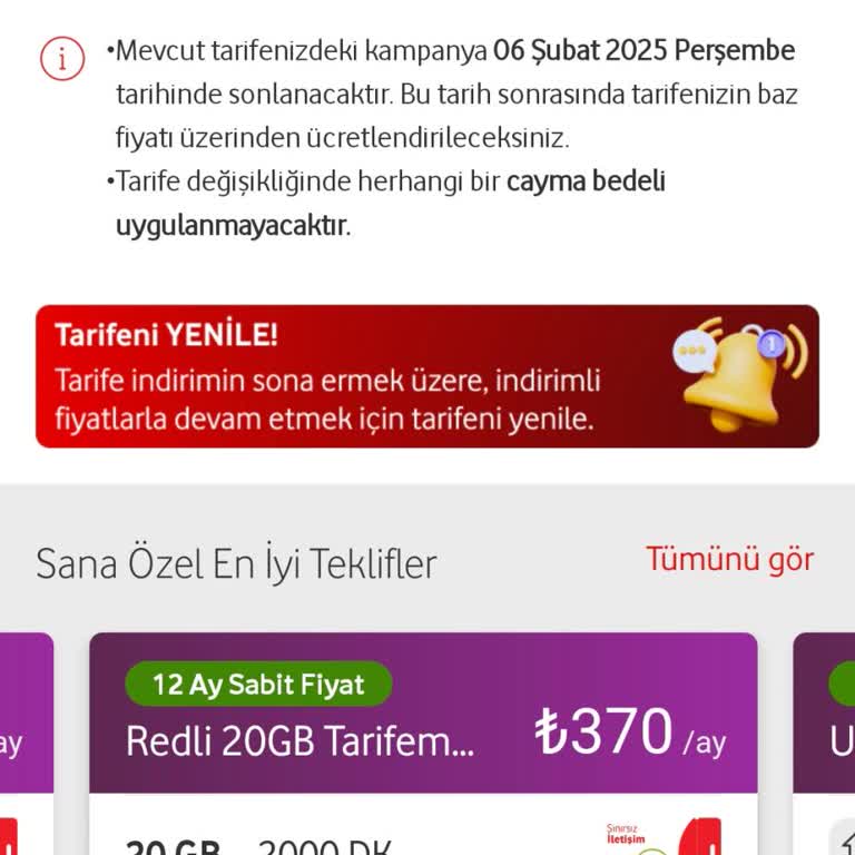 Vodafone'un Fahiş Fiyatlı 'Özel' Kampanyası