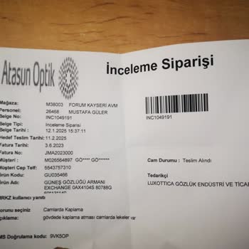 Atasun Optik'te Garanti Sorunu: Renk Atmaları Çözülmüyor!