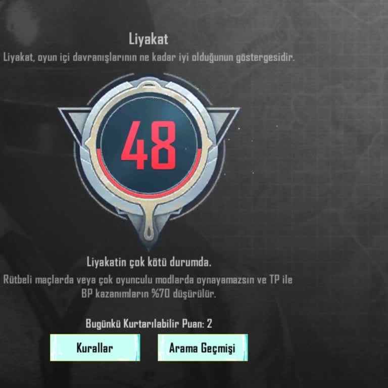PUBG Mobil Hesabımda Liyakat Sorunu