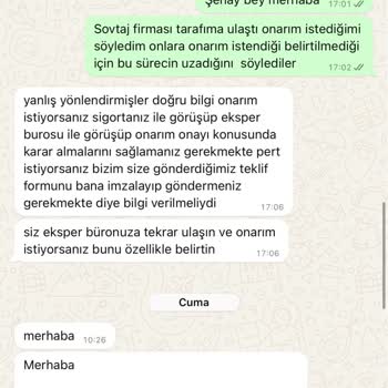 Sigorta Firmasının Onarım Talebimi Göz Ardı Etmesi