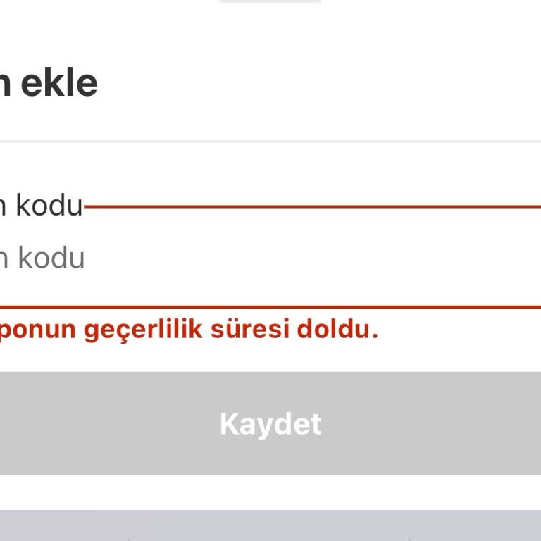 Yemeksepeti Kupon Geçerlilik Sorunu
