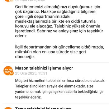 İade Sürecinde Gecikme Ve Memnuniyetsizlik