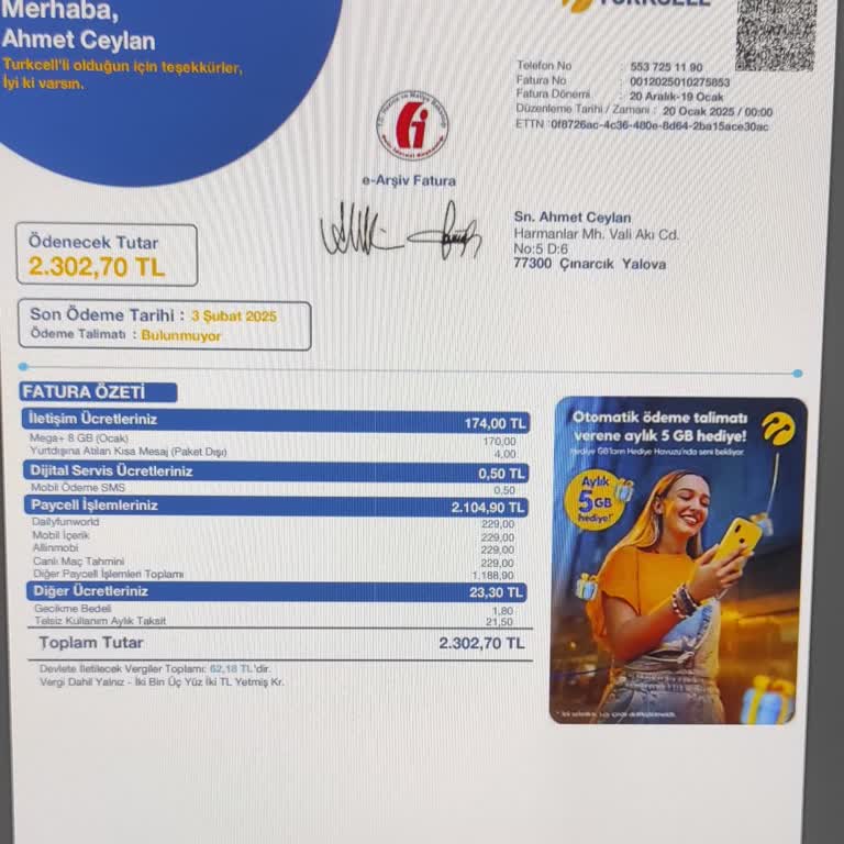 Onayım Olmadan Yapılan Paycell Ücretlendirmesi Ve İade Talebi