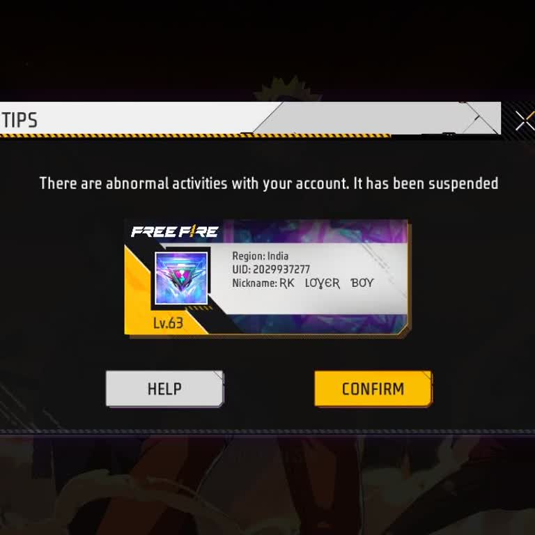 Garena Free Fire! Please Unban My Account!