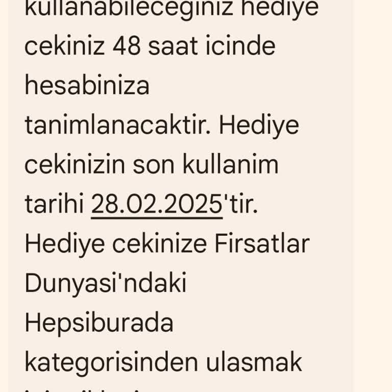 Taahhüt Edilen Hediye Çeki Zamanında Yatırılmadı