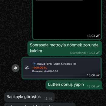 İptal Edilen Seferin İadesi Yapılmıyor!