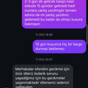 30 Günlük Kargo Bekleyişi Ve İade Sorunu