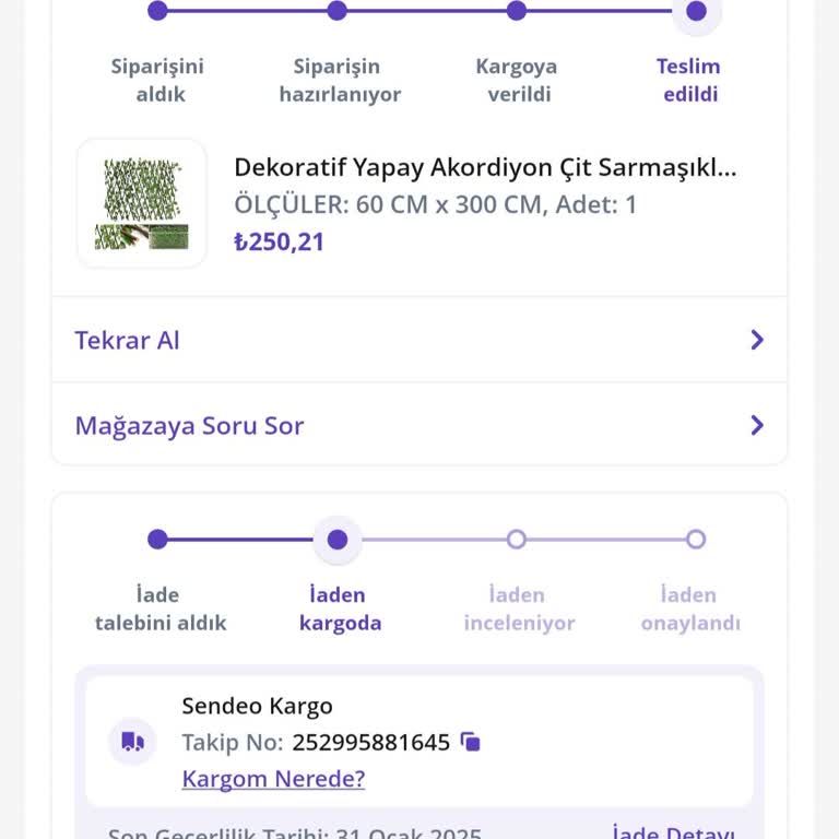Eksik Ürün Teslimatı Ve Yanlış İade Hesaplaması Mağduriyeti